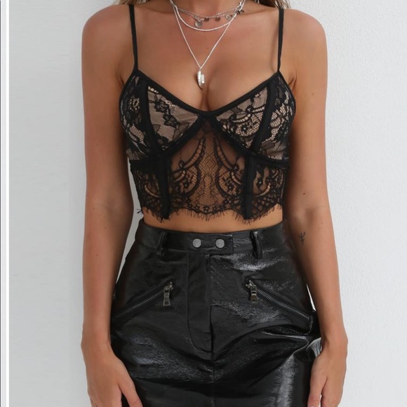 LAST Tiger Mist Emery Lace Bustier Top Size Large - Picture 3 of 10